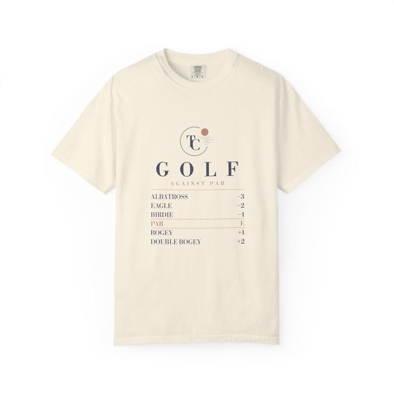Golf Scoring Terms Tee, Against Par Reference Shirt, Comfort Colors Christmas Gift image 2