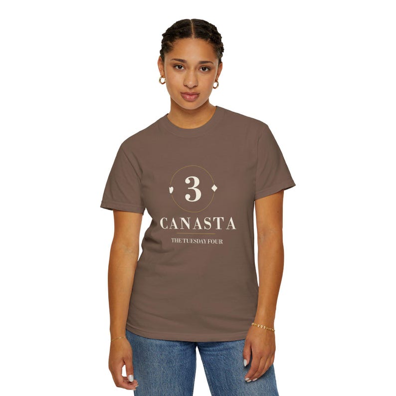 Camiseta personalizada para club de canasta, camiseta con nombre personalizado, regalo para noche de juegos (colores cómodos) imagen 9
