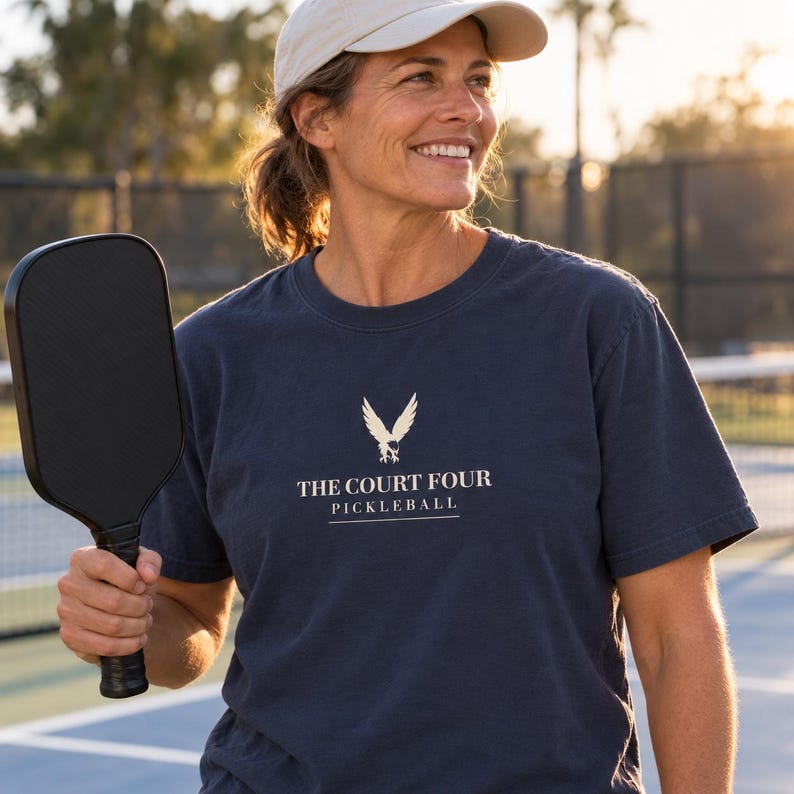 Camiseta de pickleball personalizada, camiseta con el nombre del club personalizado, escudo del club Erne, regalo de pickleball Comfort Colors para jugadores. imagen 1