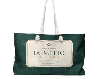Personalized Mahjong Weekender Bag, Custom Club Travel Tote, Mahjong Group Gift