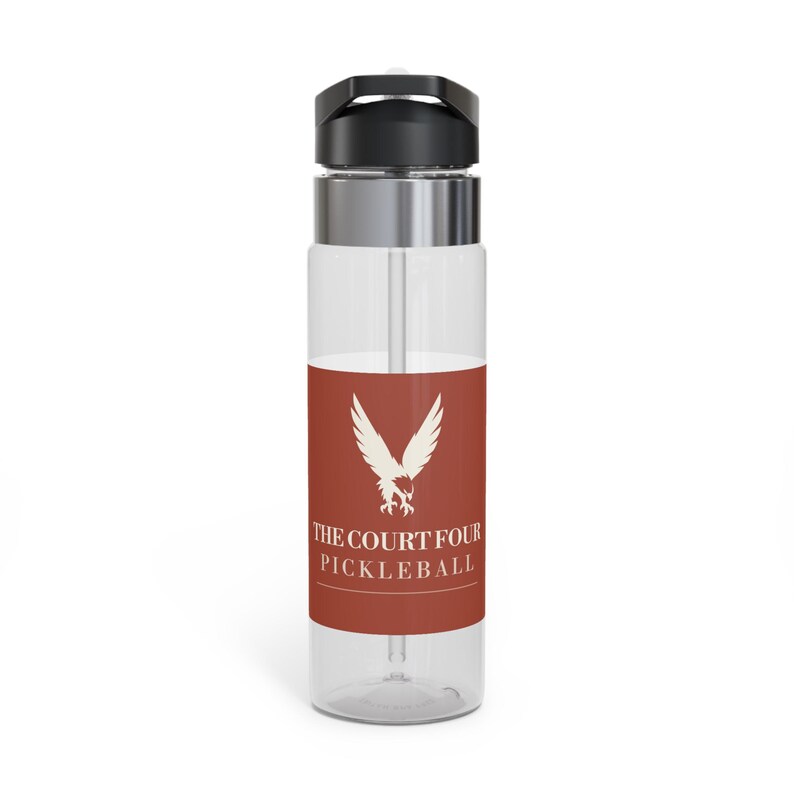 Botella de agua personalizada para pickleball, botella deportiva de 20 oz con pajita y nombre del club personalizado, escudo del club Erne, regalo para jugadores. imagen 7