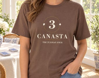 Personalized Canasta Club Shirt, Custom Name Tee, Game Night Gift (Comfort Colors)