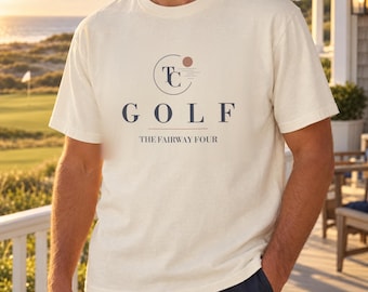 Personalized Golf League Tee, Custom Group Name, Comfort Colors Christmas Gift