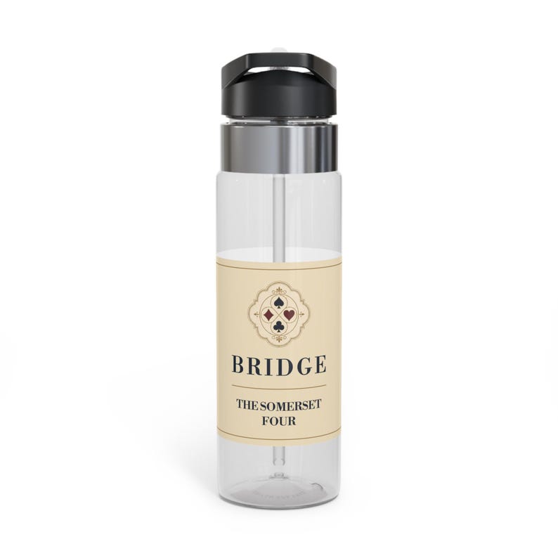 Personalized Bridge Water Bottle, Custom Club Name Christmas Gift, 20 oz Tritan image 2