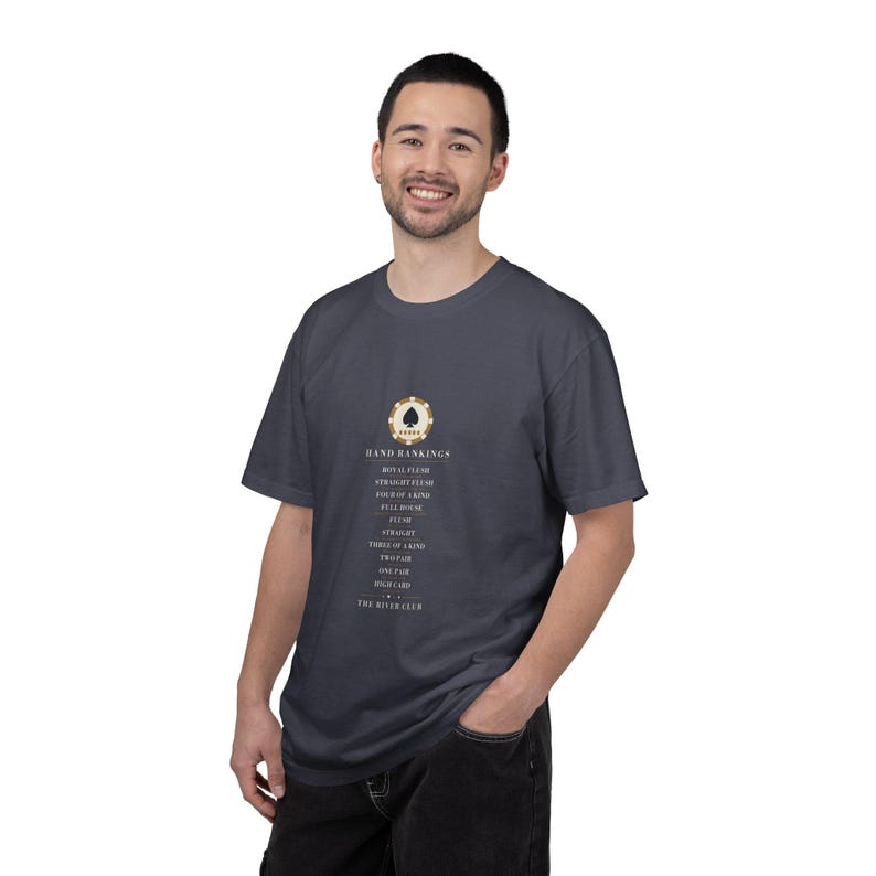 Poker Shirt, Hand Rankings Reference Tee, Comfort Colors Christmas Gift image 7
