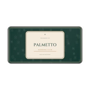 Forest Green Mahjong Desk Mat, Palmetto Neoprene Extended Mouse Pad, 16 x 32 image 2