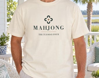 Camiseta personalizada para clube de Mahjong, presente personalizado com nome para fãs de Mahjong, algodão Comfort Colors