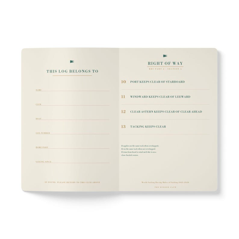 Personalized Sailing Log Book, Custom Club Name Christmas Gift, Yacht Journal image 4