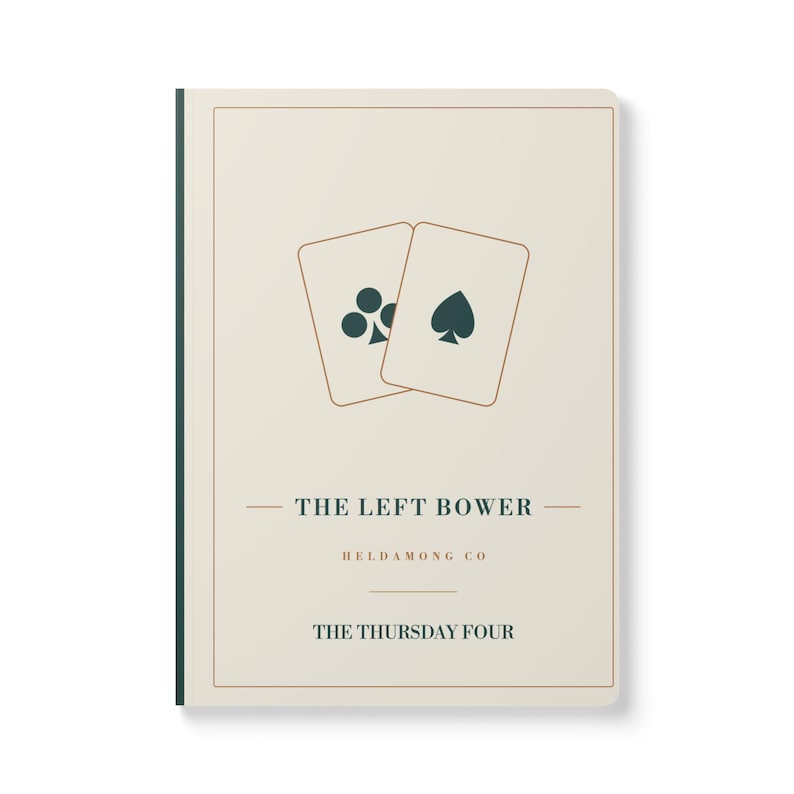 Personalized Euchre Score Journal, Custom Club Name, Card Game Christmas Gift image 2