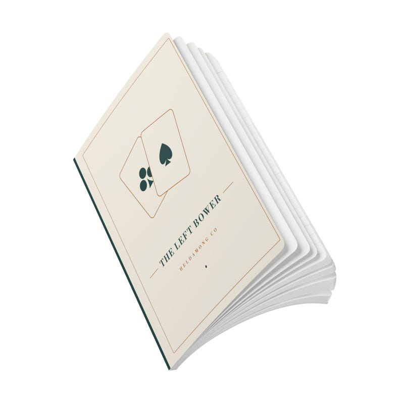 Euchre Score Journal, Card Game Keeper Notebook, 5.75 x 8 Inch Christmas Gift image 14