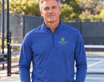 Personalized Tennis Quarter-Zip Pullover, Custom Club Name, Tennis Team Gift