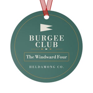 Personalisierter Weihnachtsbaumschmuck für Segelclubs, Geschenk mit individuellem Namen zum Thema Yachtbau Bild 2