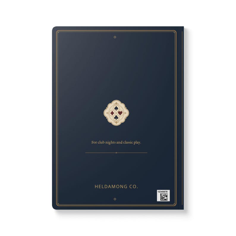 Bridge Score Journal, Card Night Notebook, Navy Antique Brass Christmas Gift image 17
