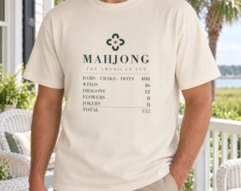 American Mahjong Set Tee, Tile Game Reference Shirt, Comfort Colors Christmas Gift