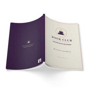 Personalized Book Club Journal, Custom Club Name Reading Log, Book Club Planner Gift image 13