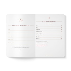 Canasta Score Journal, Card Night Notebook, Game Player Christmas Gift image 5