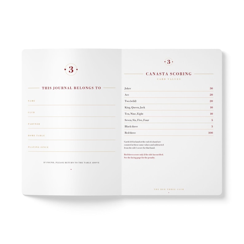 Canasta Score Journal, Card Night Notebook, Game Player Christmas Gift image 5