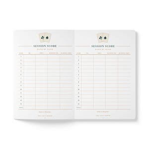 Personalized Euchre Score Journal, Custom Club Name, Card Game Christmas Gift image 6
