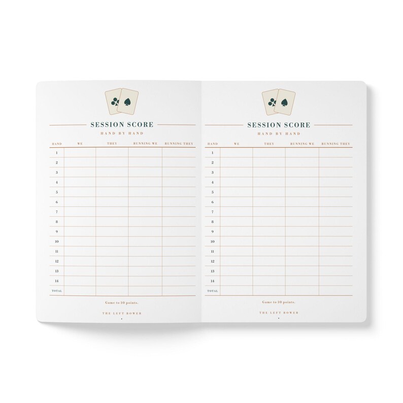 Personalized Euchre Score Journal, Custom Club Name, Card Game Christmas Gift image 6