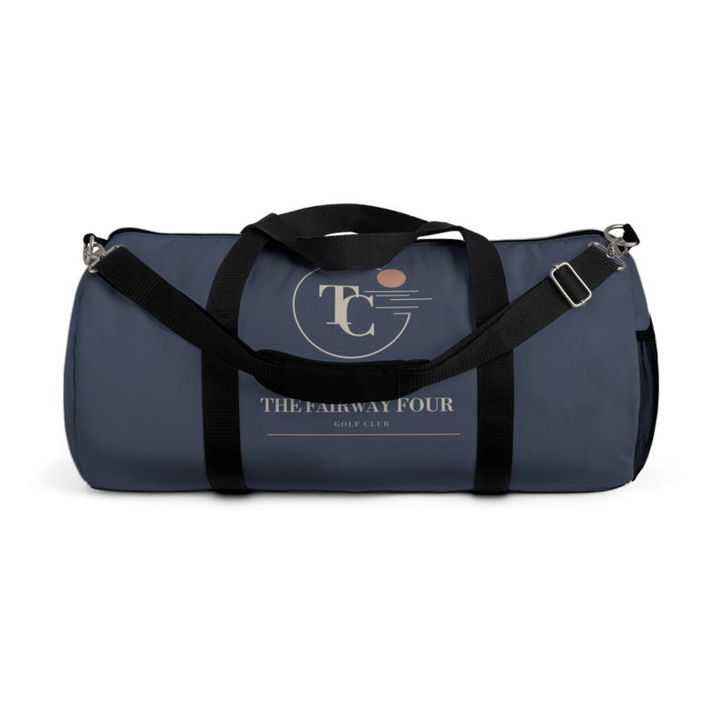 Personalisierte Golftasche, Wochenendtasche mit individuellem Clubnamen, Wappen des Twilight Clubs, große 23-Zoll-Reise-Sporttasche, Geschenk für Golfer Bild 2