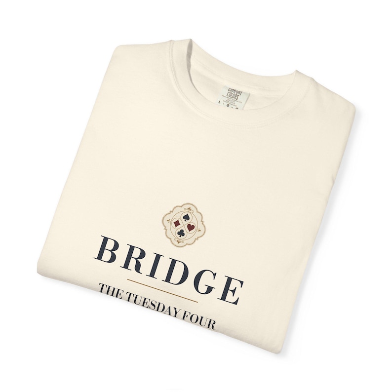 Personalized Bridge Club Shirt, Custom Name Tee, Comfort Colors Christmas Gift image 3