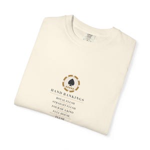 Poker Shirt, Hand Rankings Reference Tee, Comfort Colors Christmas Gift image 4