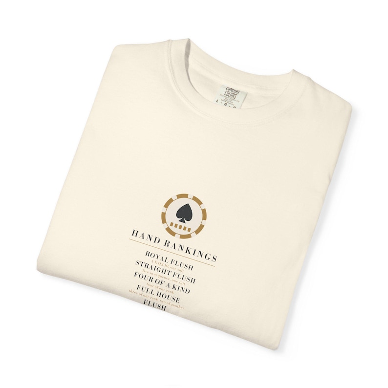 Poker Shirt, Hand Rankings Reference Tee, Comfort Colors Christmas Gift image 4