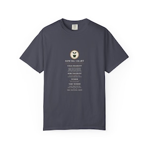 Camiseta del Club de Jardinería, Camiseta de Referencia de Tabla de Siembra, Regalo para Jardineros de Comfort Colors imagen 3
