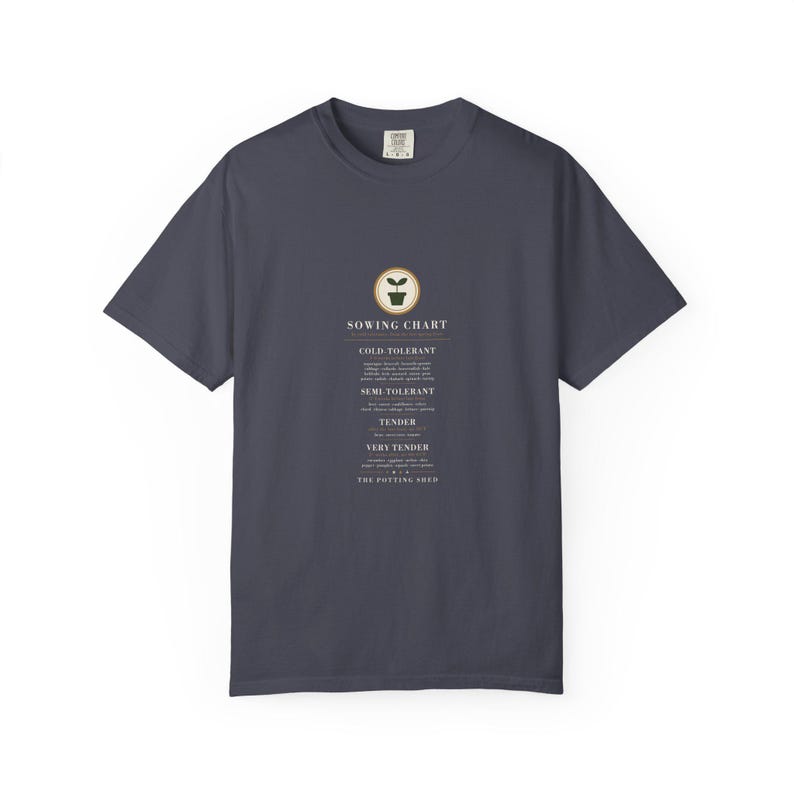 Camiseta del Club de Jardinería, Camiseta de Referencia de Tabla de Siembra, Regalo para Jardineros de Comfort Colors imagen 3