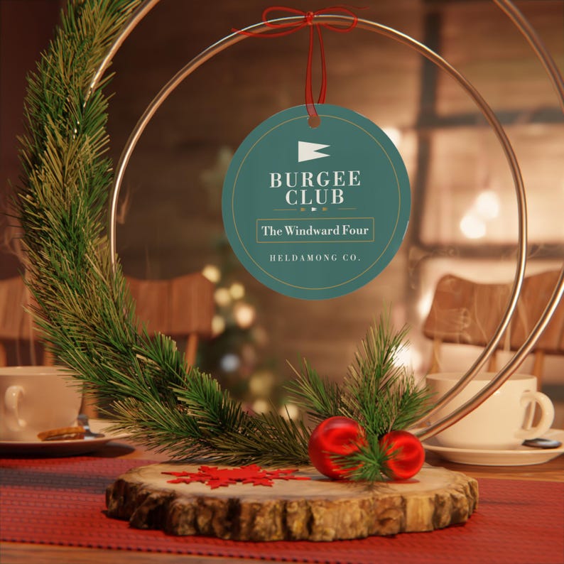 Personalisierter Weihnachtsbaumschmuck für Segelclubs, Geschenk mit individuellem Namen zum Thema Yachtbau Bild 8