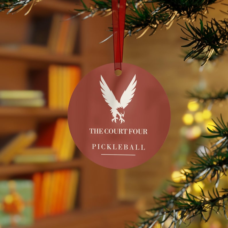 Personalized Pickleball Christmas Ornament, Custom Club Name, The Erne Club Crest, Gift for Pickleball Players image 4