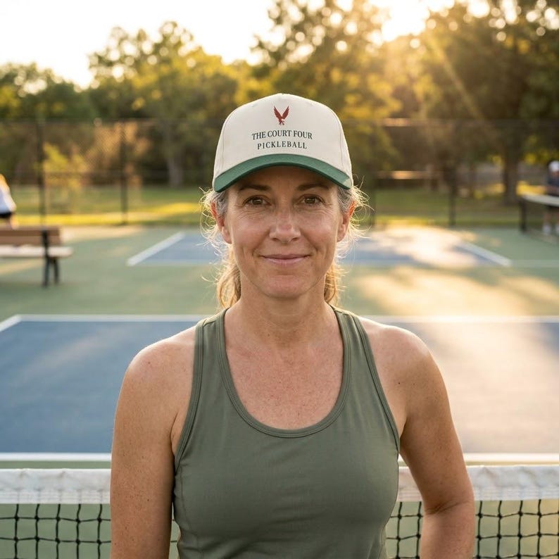 Personalized Pickleball Cap, Custom Club Name Hat, The Erne Club Crest, Gift for Pickleball Players and Teams image 2