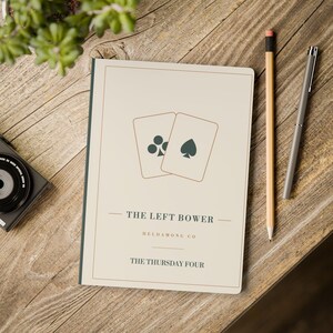 Personalized Euchre Score Journal, Custom Club Name, Card Game Christmas Gift image 14