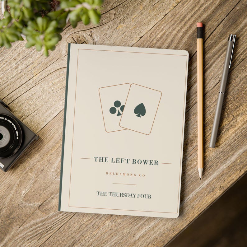 Personalized Euchre Score Journal, Custom Club Name, Card Game Christmas Gift image 14