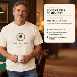 Personalized Poker Club Shirt, Custom Name Tee, Comfort Colors Poker Night Christmas Gift image 5