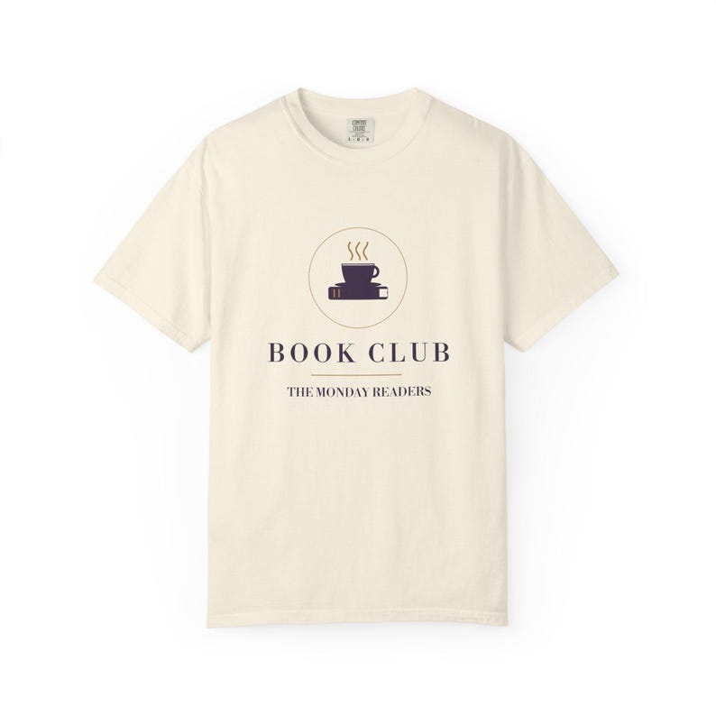 T-shirt personnalisé pour club de lecture, T-shirt avec nom personnalisé, Cadeau pour amoureux des livres (Couleurs confortables) image 8
