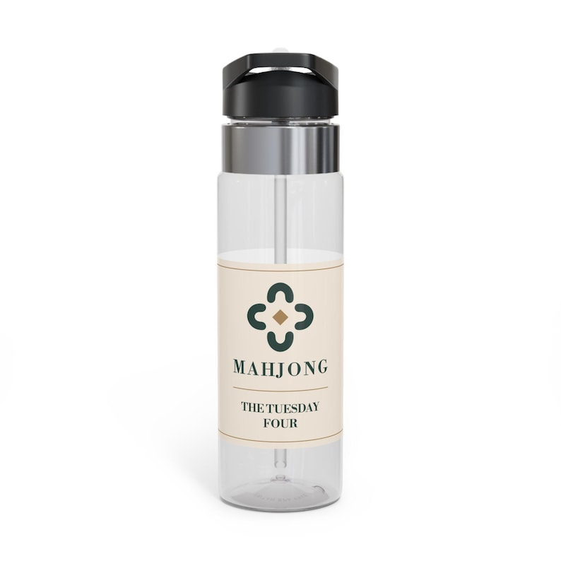 Gourde Mahjong personnalisée, cadeau de Noël avec le nom de votre club, 590 ml (20 oz) en Tritan image 2