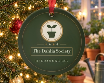 Adorno navideño personalizado para club de jardinería, regalo personalizado para jardineros con el nombre del club.