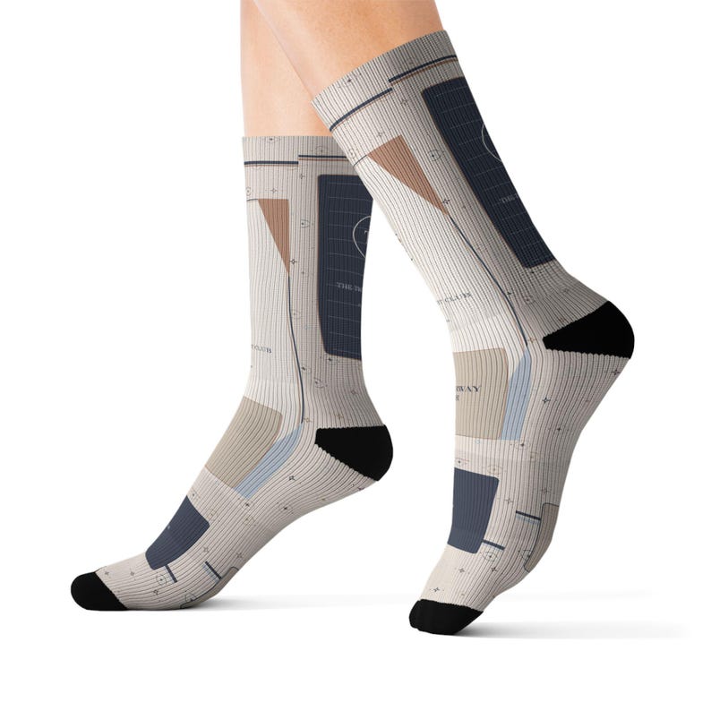 Personalized Golf Crew Socks, Custom Group Name, Geometric Christmas Gift image 16