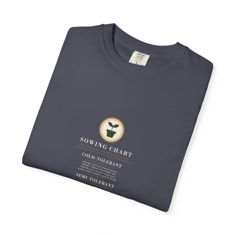 Camiseta del Club de Jardinería, Camiseta de Referencia de Tabla de Siembra, Regalo para Jardineros de Comfort Colors imagen 5