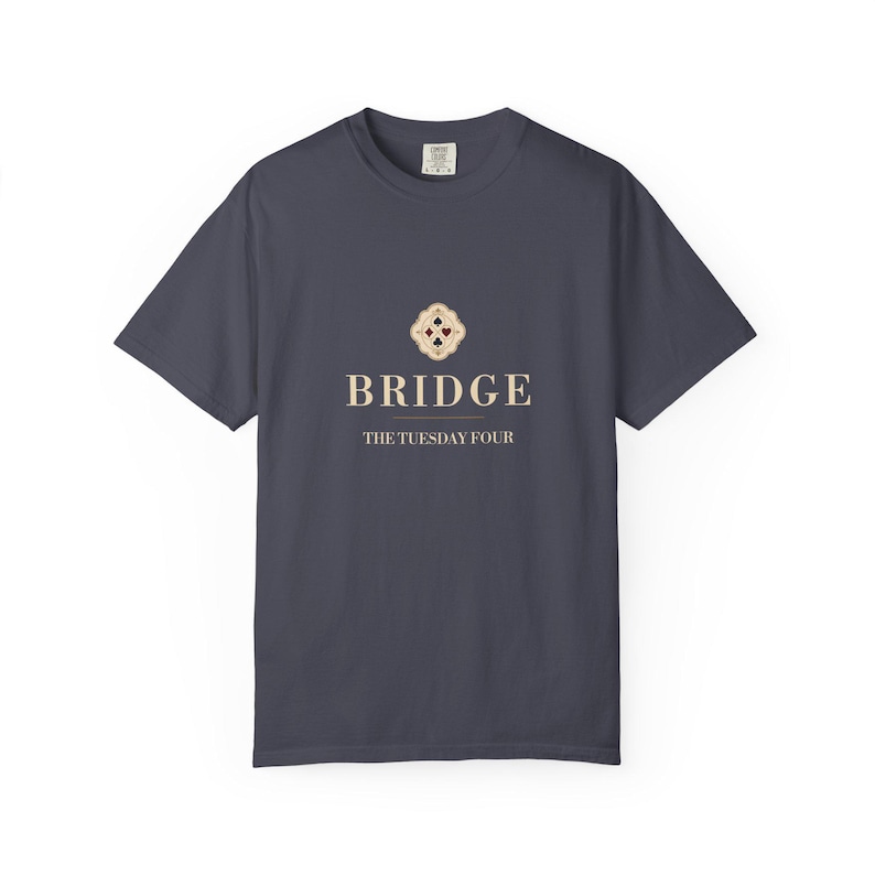 Personalized Bridge Club Shirt, Custom Name Tee, Comfort Colors Christmas Gift image 5