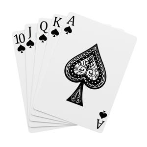 Baraja de cartas de bridge personalizada, con nombre de club personalizado, regalo navideño azul marino. imagen 6