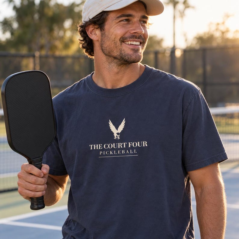 Camiseta de pickleball personalizada, camiseta con el nombre del club personalizado, escudo del club Erne, regalo de pickleball Comfort Colors para jugadores. imagen 2