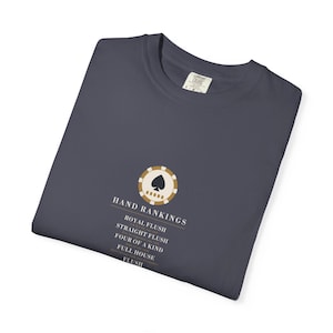 Poker Shirt, Hand Rankings Reference Tee, Comfort Colors Christmas Gift image 5