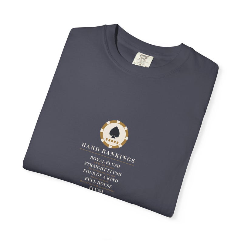 Poker Shirt, Hand Rankings Reference Tee, Comfort Colors Christmas Gift image 5