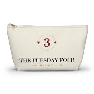Personalized Canasta Pouch, Custom Club Name, Card Night Zipper Bag (Large T-Bottom) image 9