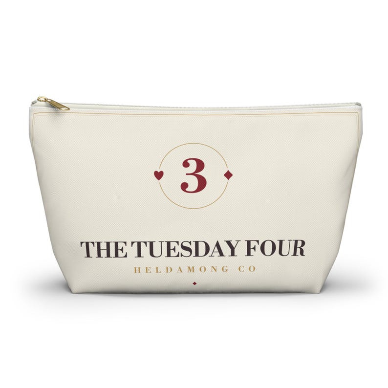 Personalized Canasta Pouch, Custom Club Name, Card Night Zipper Bag (Large T-Bottom) image 9