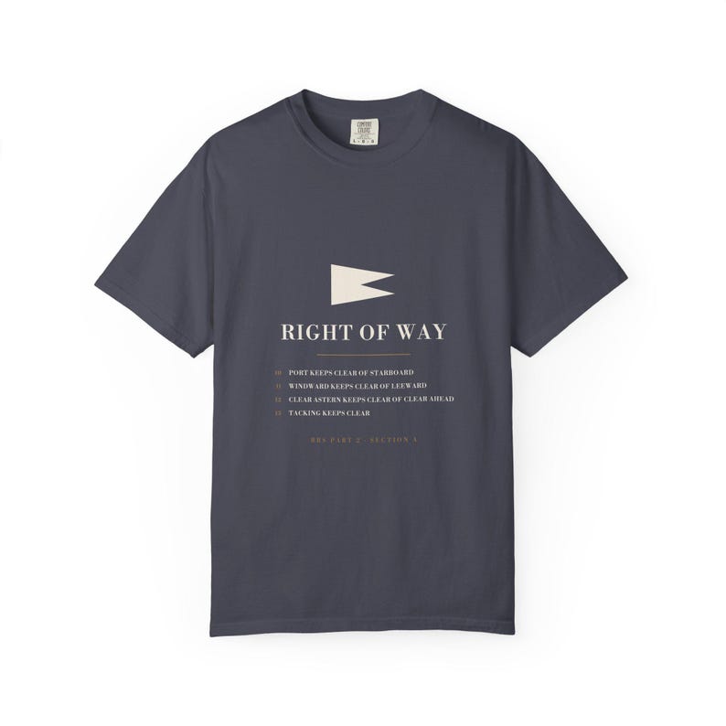 Sailing Club T-Shirt, Right of Way Rules Chart, Regatta Christmas Gift image 3
