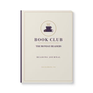 Personalized Book Club Journal, Custom Club Name Reading Log, Book Club Planner Gift image 6