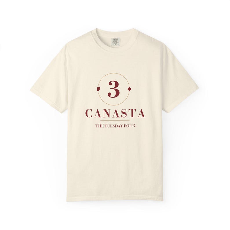 Camiseta personalizada para club de canasta, camiseta con nombre personalizado, regalo para noche de juegos (colores cómodos) imagen 5